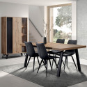 CARSON - Ensemble Argentier + Table 230cm Piètement Métal A