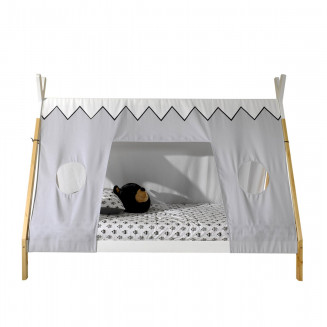 FLITT - Lit 90x200cm Forme Tipi avec Toile