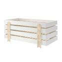 STAPEL - Lot de 4 Lits Empilables 90x200cm Blancs Flèche