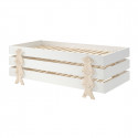 STAPEL - Lot de 3 Lits Empilables 90x200cm Blancs Smiley