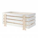 STAPEL - Lot de 4 Lits Empilables 90x200cm Blancs Puzzle