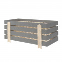 STAPEL - Lot de 4 Lits Empilables 90x200cm Gris Flèche