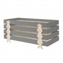 STAPEL - Lot de 4 Lits Empilables 90x200cm Gris Smiley