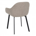 KOVI - Lot de 2 Fauteuils Gris Taupe Surpiqures Extérieures
