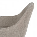 KOVI - Lot de 2 Fauteuils Gris Taupe Surpiqures Extérieures
