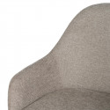 KOVI - Lot de 2 Fauteuils Gris Taupe Surpiqures Extérieures