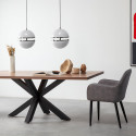 ALDA - Lot de 2 Fauteuils Pieds Métal et Tissu Gris
