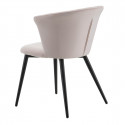 KOLYE - Lot de 2 Chaises Velours Rose et Pieds Métal