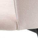 KOLYE - Lot de 2 Chaises Velours Rose et Pieds Métal